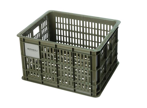Basil Crate Medium Kasse Moss Green, 29.5L, Resirkulert