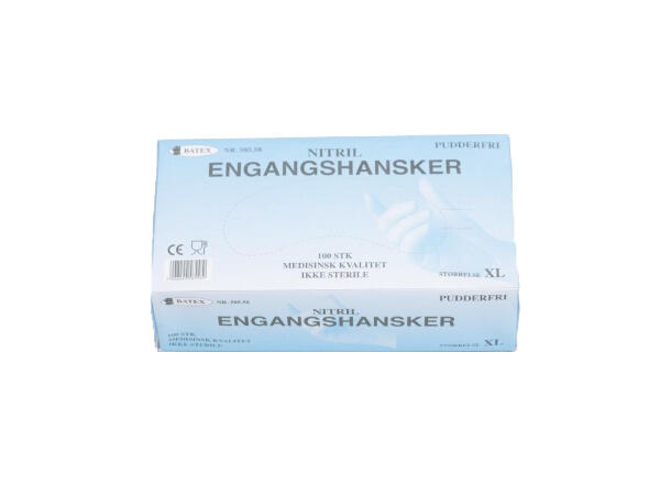 Batex Engangshanske Blå Nitril Large, 100stk 