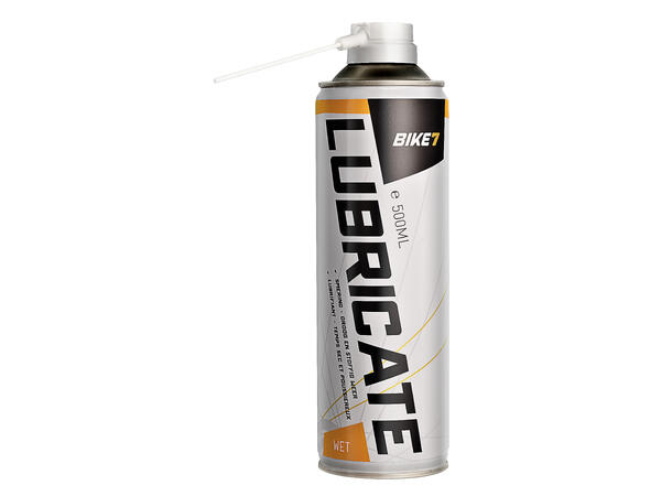 Bike7 Lubricant Wet Olje 500ml Våte forhold, PTFE basert, aerosol 