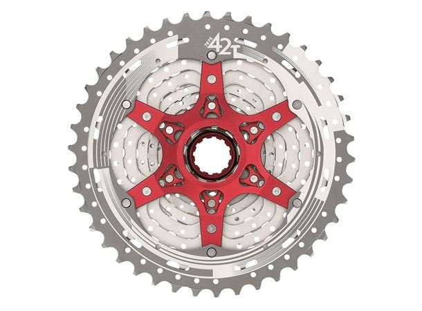 SunRace MX8 11-Delt Kassett 11-46T, 465gr, Metallic, Shimano kompati 