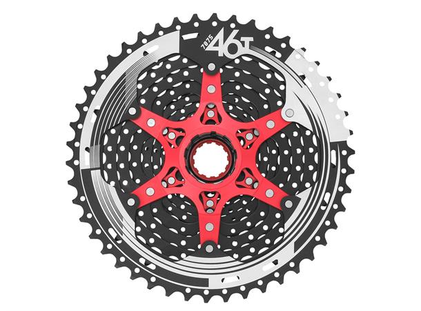 Sunrace MX8 11-Delt Kassett 11-42T, 401gr, Sort, Shimano kompatibel 