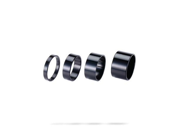 BBB LightSpace BHP-36 Foring Sett 1 1/8"x 5,10,15,20mm sort alu, 20 gr 