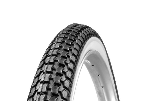 Ralson 26 x 1 1/2  x 2  Dekk Standard 54-584mm, sort m/hvit side 