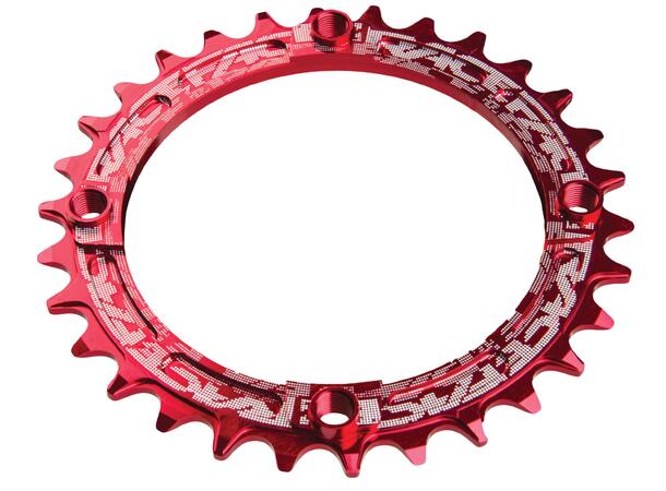 Race Face Krankdrev 34T Rød 104 BCD/4-arm, 9/12-delt,Narrow/Wide,Alu 