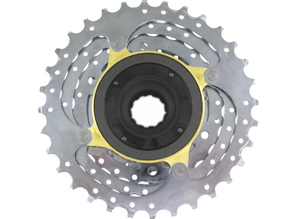 SunRace EX9 9-Delt Frikrans / Skrukrans 11-32T, El-Sykkel, Sølv, 595 