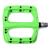 HT PA03A Platformpedal Neon Grønn Nylon Composite, 107x105mm,16-pins,345gr 