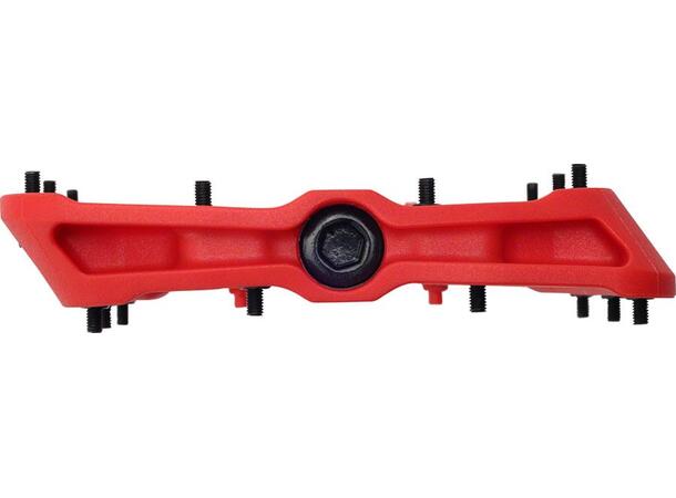 HT PA03A Platformpedal Rød Nylon Composite, 107x105mm,16-pins,345gr 
