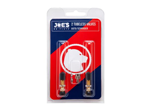 Joe's Tubeless Ventil PAR Bil, messing, m/ventilinnsats/verktøy 