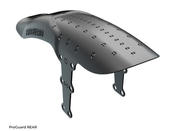 RRP ProGuard Rear MINI Bakskjerm Sort Til Bakramme, opptil 3" dekk, 325mm,127g 