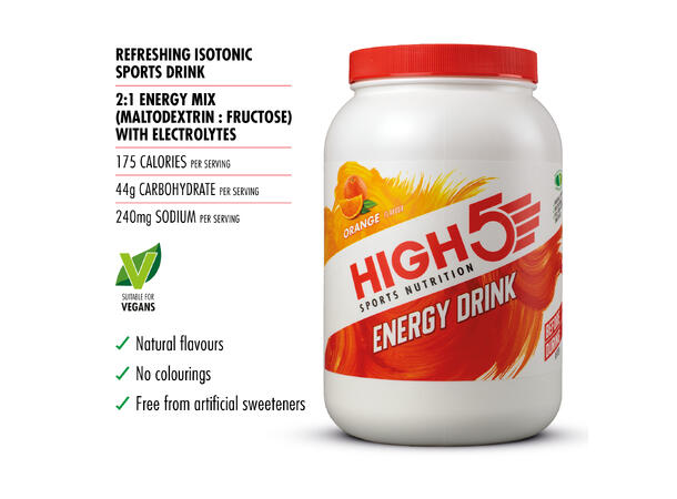 HIGH5 Energy Drink Appelsin 2.2kg, Pulver 