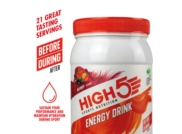 HIGH5 Energy Drink Bær 1kg, Pulver 