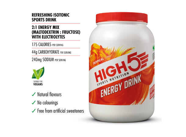 HIGH5 Energy Drink Tropisk 2.2kg, Pulver 