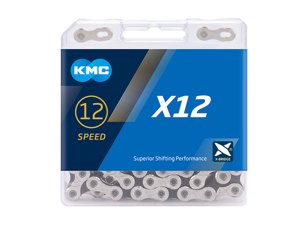 KMC X12 Kjede Sølv/Sort 12-Delt, 126 ledd, 5.2mm 