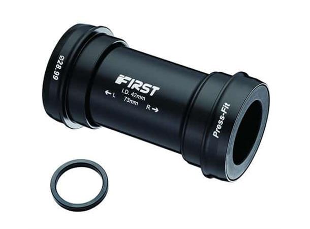 First Pressfit BB30 SRAM DUB Kranklager 73mm x ID42mm, Ø28.99mm, sort, alu 