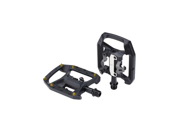 BBB DualChoice Trail BPD-62 KombiPedaler 9/16", 6 pins, Sort 