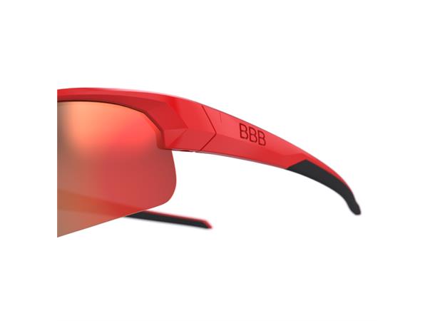 BBB Impress BSG-68 Briller Glossy Rød Small, MLC, Gule og klare ekstra glass 
