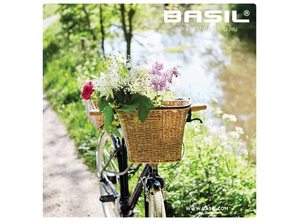 Basil Bremen Rattan Kurv Front Lys Brun, Flettet, 20 ltr 