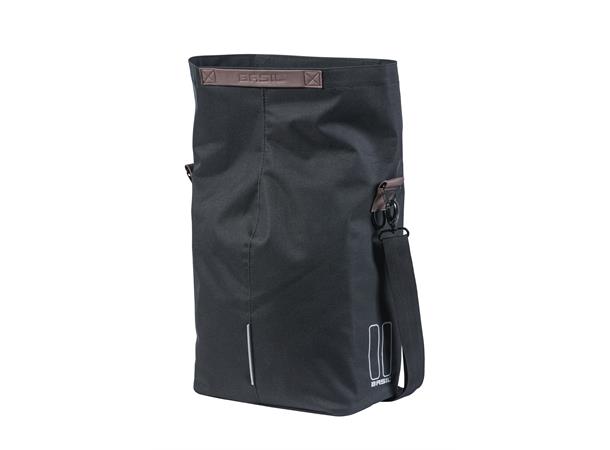 Basil City Shopper Sideveske Sort, 16 ltr, Hook On System 