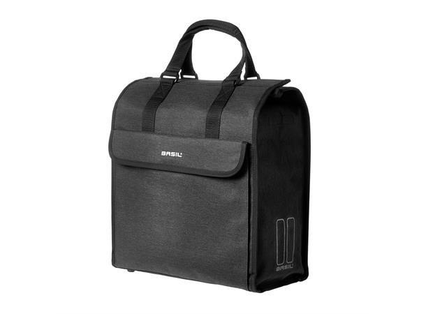 Basil Mira Shopper Sideveske Sort, 18 ltr 