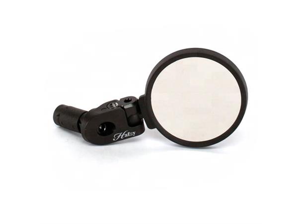 Hafny SpyView Universal Speil Sort, rustfritt stål, Ø 62mm, styreende 