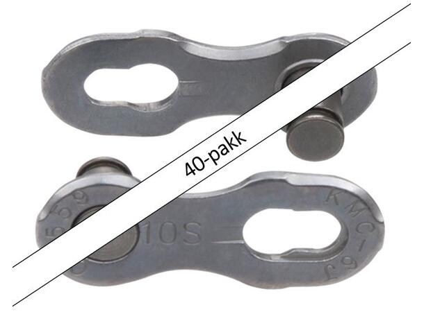 KMC MissingLink 10NR EPT Kjedelås Sølv 10-Delt, 40-pack, 5.88mm, Rustfritt 