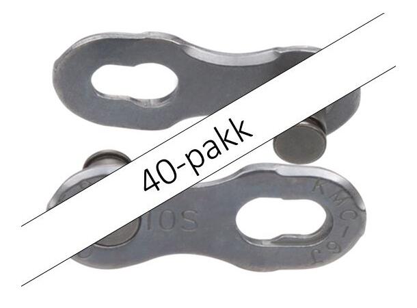 KMC MissingLink 10R EPT Kjedelås Sølv 10-Delt, 40-pack, 5.88mm, Rustfritt 