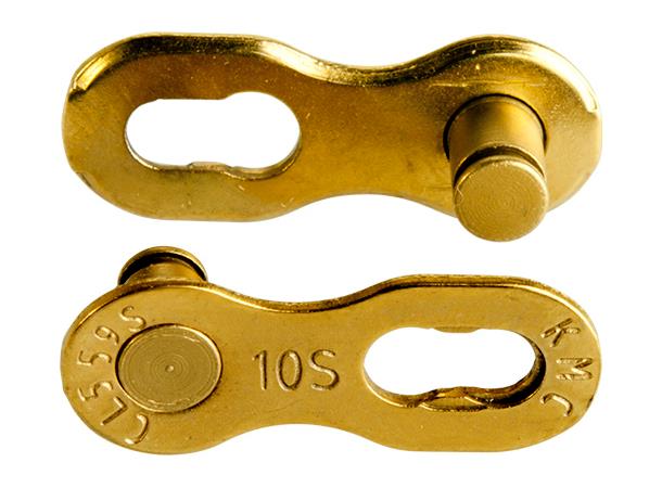 KMC MissingLink 10R Ti-N Kjedelås Gull 10-Delt, 2-pack, 5.88mm 
