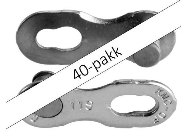 KMC MissingLink 11NR EPT Kjedelås Sølv 11-Delt, 40-pack, 5.65mm, Rustfritt 