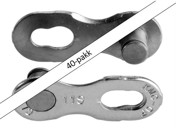 KMC MissingLink 11R EPT Kjedelås Sølv 11-Delt, 40-pack, 5.65mm, Rustfritt 