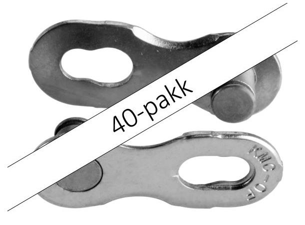 KMC MissingLink 12NR EPT Kjedelås Sølv 12-Delt, 40-pack, 5.2mm, Rustfritt 