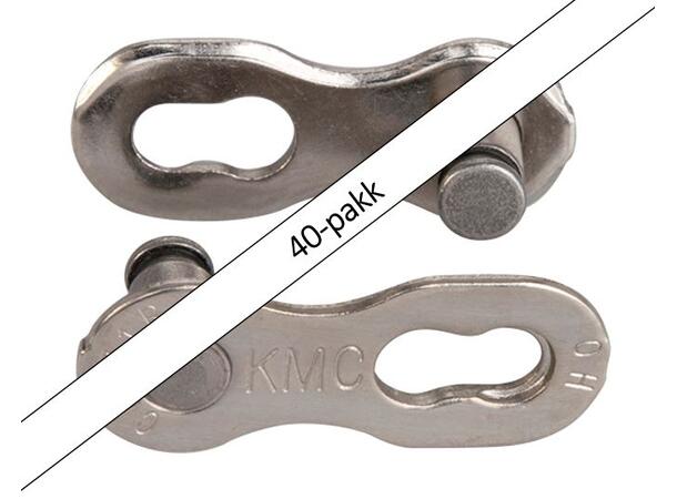 KMC MissingLink 7/8R EPT Kjedelås Sølv 7/8-Delt, 40-pack, 7.3mm, Rustfritt 