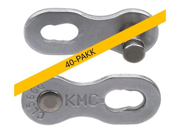KMC MissingLink 9NR EPT(e9)Kjedelås Sølv 9-Delt, 40-pakk, 6.6mm, Rustfritt 