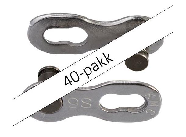 KMC MissingLink 9R EPT Kjedelås Sølv 9-Delt, 40-pack, 6.6mm, Rustfritt 