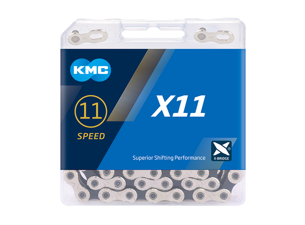 KMC X11 Kjede Sølv/Sort 11-Delt, 118 ledd, 5.65mm 