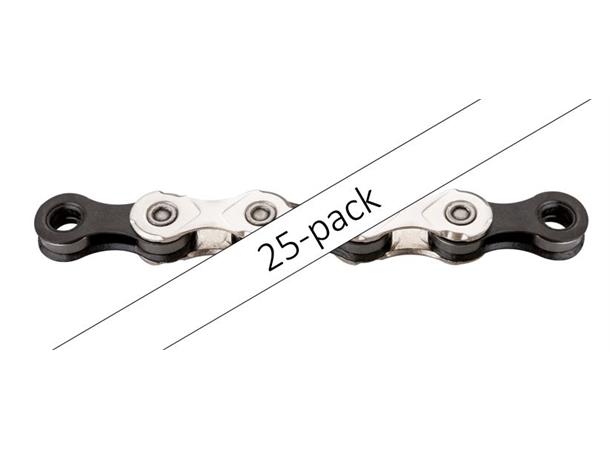 KMC X11 Kjede Sølv/Sort 11-Delt, 118 ledd, 5.65mm, 25-pack 