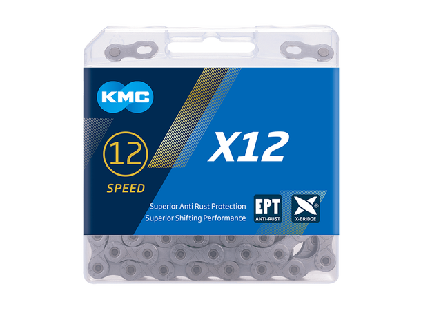 KMC X12 EPT Kjede Grå 12-Delt, 126 ledd, 5.2mm, Rustfritt 