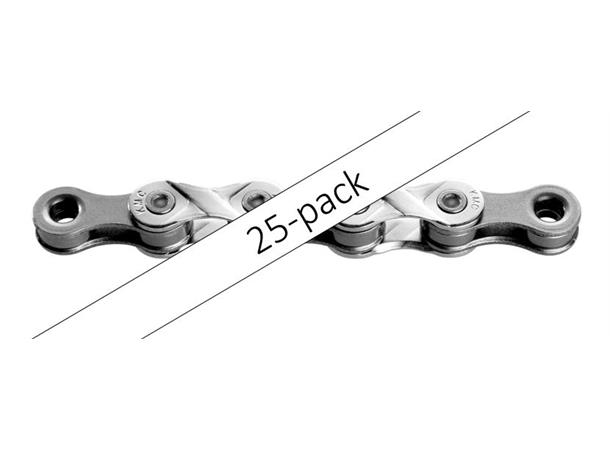 KMC X8 Kjede Sølv/Grå 5-8-delt, 116 ledd, 7.3mm, 25-pack 