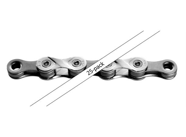 KMC X9 Kjede Sølv/Grå 9-Delt, 116 ledd, 6.6mm, 25-pack 
