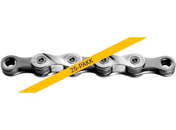 KMC X9 Kjede Sølv/Grå 9-Delt, 25x116 ledd, 6.6mm 