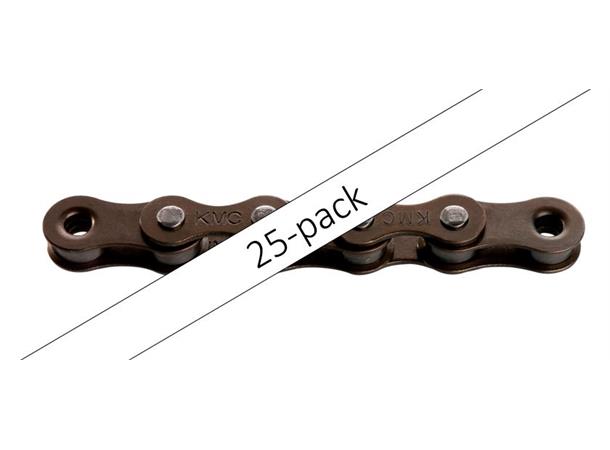 KMC Z1 Wide Kjede Brun Single, 112 ledd, 25-pack, 1/2" x 1/8" 