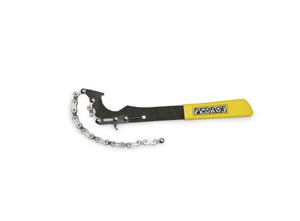 Pedro's Pro Chain Whip Kjedepisk Sort/gul, 5-12 delt, 1/2"x3/32" 