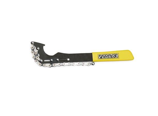 Pedro's Pro Chain Whip Kjedepisk Sort/gul, 5-12 delt, 1/2"x3/32" 