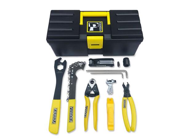 Pedro's Starter Bench Kit Verktøysett 9 deler med oppbevaringskoffert 