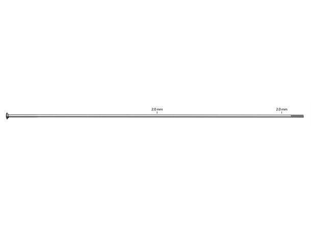 Sapim Leader 2.0 SP Sølv Eiker Straight Pull, 2.0, 100 pk 