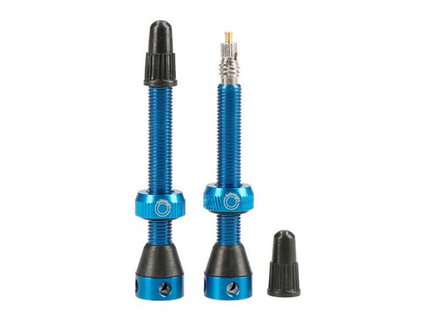 Tubolight Tubeless Ventil 50mm PAR Blå Presta, alu, 12gr (par)