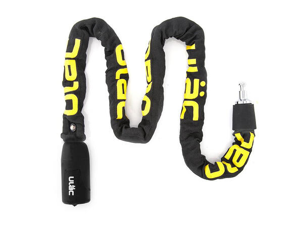 Uläc Eurostile Kjettinglås Sort/Gul Nøkkel, 5mm x1000mm, 560gr, Level 5 