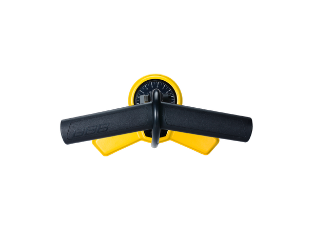 BBB AirSteel BFP-27 Manometerpumpe Gul Stål, 67cm, alle ventiler, 160psi/11bar 