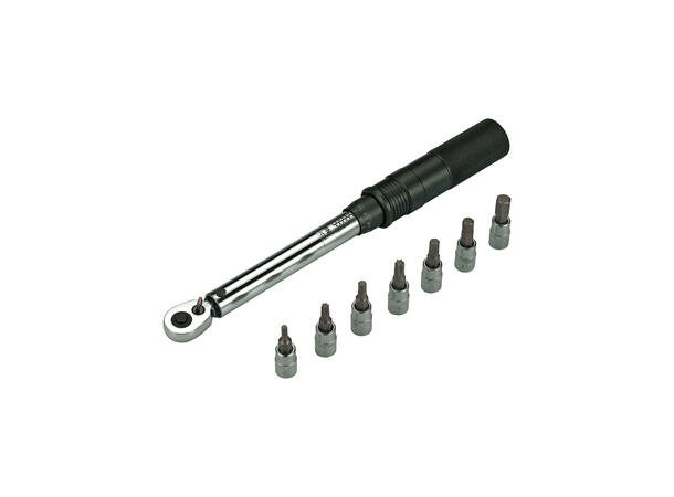 BBB TorqueSet BTL-173 Momentnøkkelset 1/4", 2-24nm, ink. 7 bits