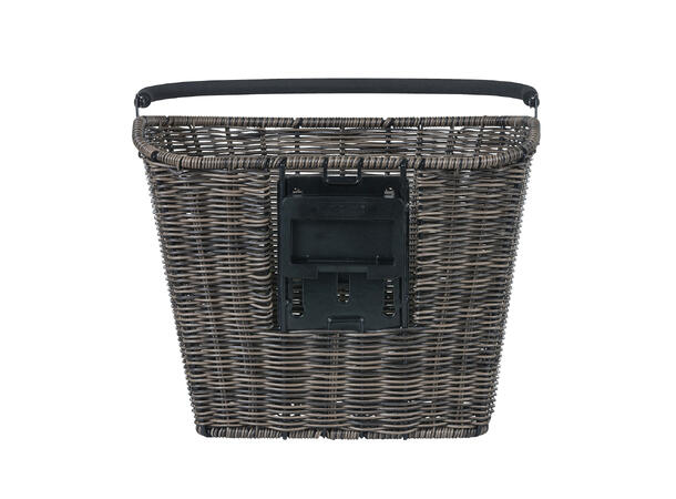 Basil Bremen Rattan KF Kurv Front Grå, Flettet, 20 ltr, ink KF-plate 