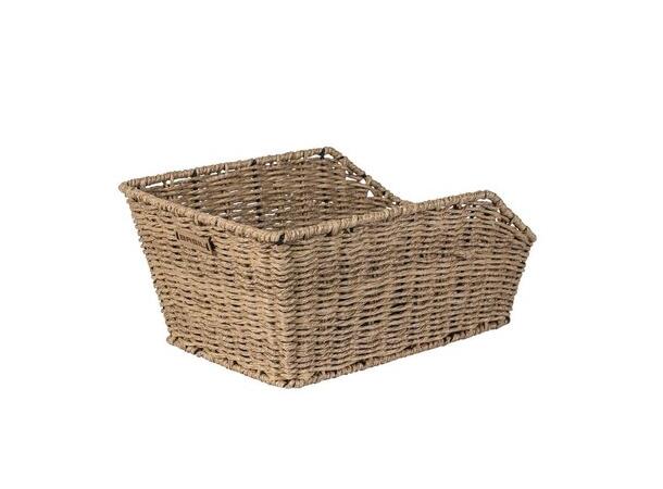 Basil Cento Rattan Kurv Bak Brun, Flettet, 35 ltr, fast montering 